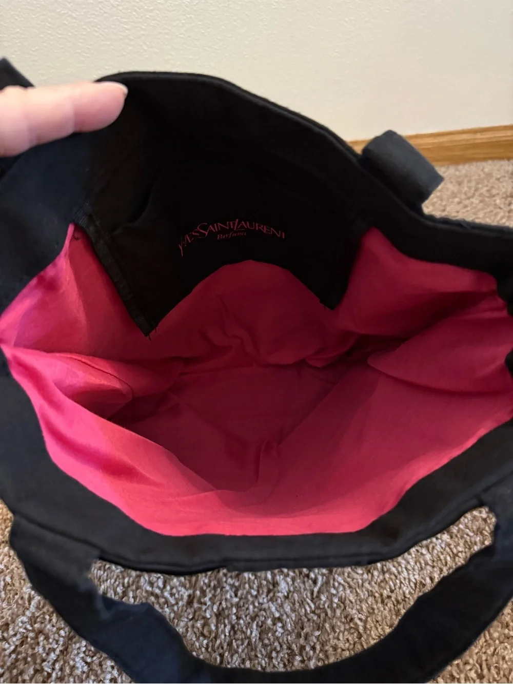 Yves Saint Laurent Black Bow-Accent Tote
